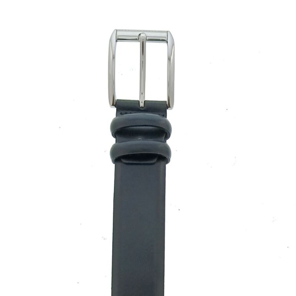 Romeo Gigli Noir Black Leather Adjustable Mens Belt
